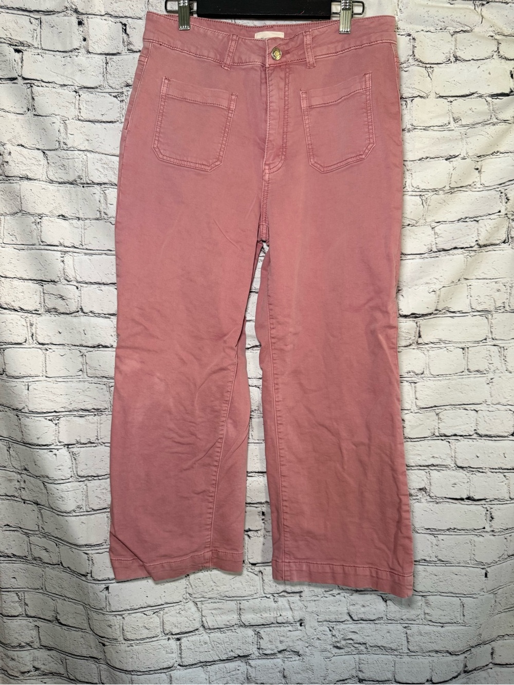 Thread & Supply. Pink wide leg jeans. Size M